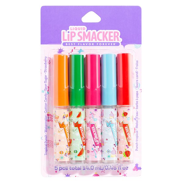 Lip Smacker Holiday Original & Best Lip Gloss - 5 Moisturizing Lip Gloss, Hydrating & Protecting, Fun Assortment - Vegan - Holiday Original & Best