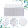 25 Count Moist Cotton White Towel Towelettes Bulk Individually Wrapped Unscented Disposable Wet Face Hand Skin Towels Single Use Disposable Face Wash Washcloths for Travel Sport Spa Party