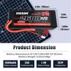 Hosim 2PCS 2S 7.4V 2600mAh Lipo Battery 25C with 2 USB Chargers, 1 Battery Bag & 1 Strap for Brushless RC Car Truck RC Vehicles Boat Battery Fit for X08 X07 X07W High Speed RC Cars 1/10 Scale