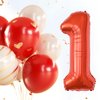 40 inch Big Size Number 9 Foil Helium Balloons Birthday Party Celebration Decoration, Digital Decorations Supplies, Wedding Anniversary Inch Decoration Kids(Red,Number 9)