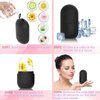 GeeRic Ice Face Roller, Silicone Ice Facial Rollers, Cube Face Contour for Eyes Neck, Beauty Facial Massage Roller Remove Dark Circle Pore Shrink Face Roller Skin Care Tools (Black)