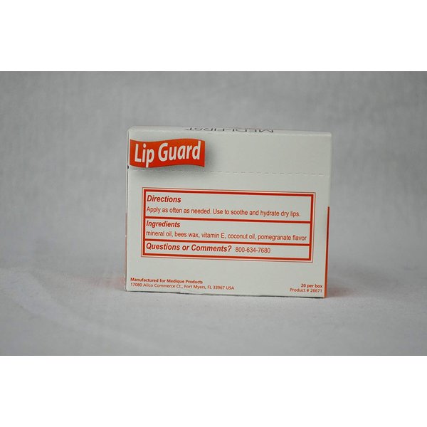 1515799 Pt# 26671 Lip-Guard Lip Ointment .5Gm In Packet 20/Bx Made By Medique Pharmaceuticals