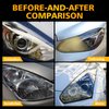 SHIELDOM Car Headlight Restoration Kit Restorer for Auto Headlamp Cleaner Renewal Set of | 3X Sandpaper | 1x Sponge | 1x Towel | Remove Scratches Yellowing and Oxidation - 30ML