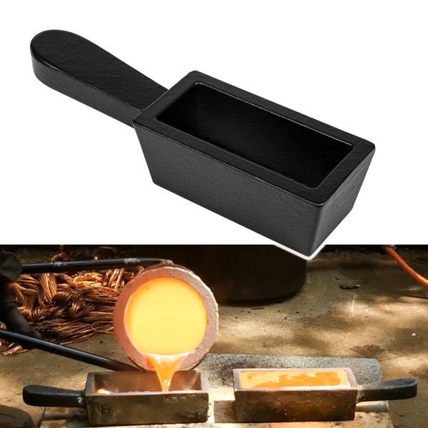 Bzsunway 25 oz Loaf Ingot Cast Iron Ingot Mold for Melting Casting Refining Gold Silver Aluminum Copper Brass 
