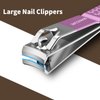 WONSIM Nail Clippers Set 4 PCS, Ultra Sharp Sturdy Stainless Steel Fingernail & Toenail Clippers, Fingernail Clipper Nail Cutter for Men and Women Purple