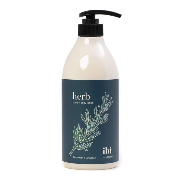IBI Mineral Oil Free Moisture Hand and Body Lotion For Dry Skin with Herb 25.4 fl oz / 750ml, 1 bottle