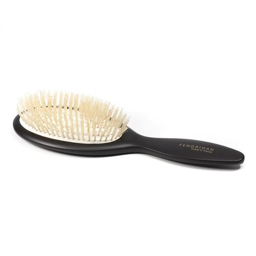 Fendrihan Oval Pneumatic Hair Brush with Medium Stiff Boar Bristles and Cushion Base 9 Inches (Made in France)