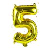 Gold Number “5”Balloons 16 Inch, Mylar Foil Custom Single Letter, Hanging, Reusable for girls boys adults Birthday,Surprise,Wedding, Celebration, Sports Party Event Decoration Supplies