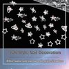 RODAKY 30PCS Star Nail Charms Silver 3D Star Charms Pink Nail Rhinestone Multi Style Nail Art Jewelry Dangle Stars Nail Decoration Y2K Bling Starlight Nail Gems Manicure Accessories for Women