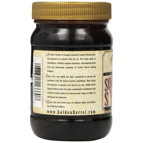 Golden Barrrel Sorghum Syrup Wide Mouth Jar, 16 oz ( Pack May Vary )