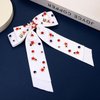 4th of July Accessories Hair Bows for Women Silky Satin White Hair Bows American Flag Star Bows Patriotic Hair Bow Clips USA Fourth Of July Hair Accessories Outfits Gifts Party Favors (White 2)