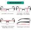 Eyekepper 4 Pack Classic Reading Glasses for Women and Men Two-Tone Readers Black-Clear Frame +0.75