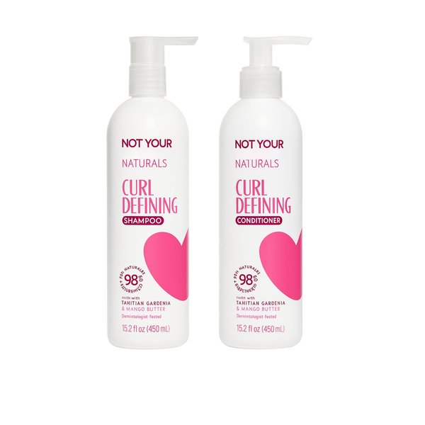 Not Your Mothers Curl Talk Shampoo & Conditioner Set, 15.2 oz Each | Curl Defining, Frizz Control, Sulfate-Free, Silicone-Free, Vegan | For Wavy, Curly, Coily, Color-Treated, and Dry Hair
