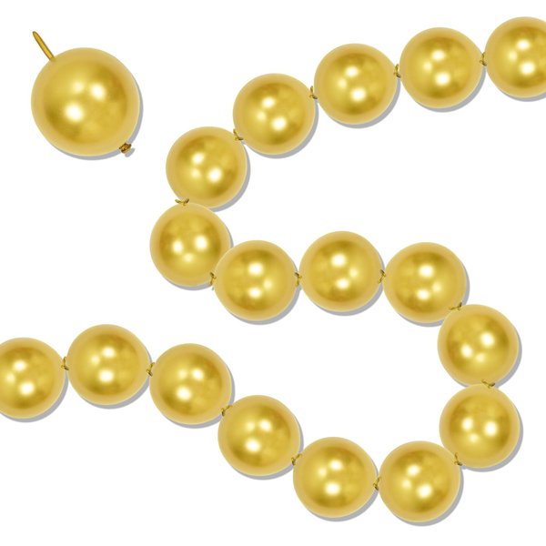 Gold Quick Link Balloons, 60PCS Linking Balloons for Balloon Wall Balloon Arch Balloon Chains, Linkable Balloons for Wedding Birthday Baby Shower Engagement Graduation Party Decorations (6inch)