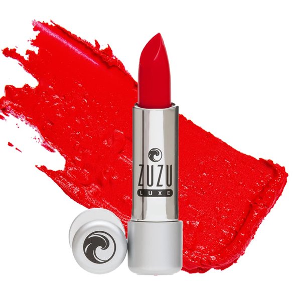 Zuzu Luxe Lip Color Lipstick (Starlet - Candy Apple Red/Cool Crème), Natural Ultra-Hydrating Lipstick, Paraben Free, Vegan, Gluten-free, Cruelty-free, Non GMO, 0.13 oz