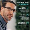 PROSPEK Blue Light Reading Glasses for Men and Women, Computer Reading Glasses 2.00 with Blue Light Protection and Clear Lens, Anti Eyestrain Glasses