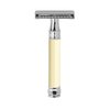 Edwin Jagger Double Edge Safety Razor, Ivory Rubber Coated, Short Handle, 5 count