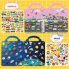 Kalysky 6Set Puffy Sticker Books for Kids 2-4, 3D Reusable Stickers Books for Toddlers 1-3,2-4,Farm+Animal+Dinosaurs+Ocean World+Space+Vehicle