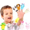 10Pcs Finger Puppets Set - Soft Plush Animals Finger Puppet Toys for Kids, Mini Plush Figures Toy Assortment for Boys & Girls, Party Favors for Shows, Playtime, Schools