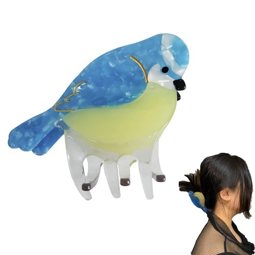 Cute hair clips - blue milk hair clips - acetate hair clips - bird hair clips - women's hair clips - animal hair clips - unique hair clips