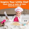 Kids Cooking and Baking Chef Set for Little Girls, Complete Cooking Sets, Toddler Dress Up & Pretend Play Dress Up Clothes for Little Girls, Kids Kitchen Toys 3-5 Years Old with Kids Aprons for Girls