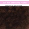 HEVAYO KISS Afro Puff Ponytail for Black Women, Black Mixed Brown #1BT33 Short Synthetic Kinky Curly Bun Hair Extensions, Updo Hairpieces for Black Women Girls (#1BT33)
