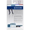 Truform Compression Socks, 15-20 mmHg, Women's Dress Socks, Knee High Over Calf Length, Black Rib Knit, Medium
