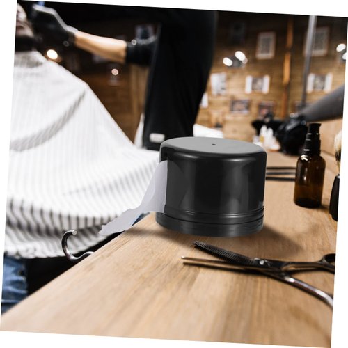 DOITOOL Barber Neck Strip Dispenser: Disposable Neck Roll Paper Dispenser Box Hairdressing Tool for Salon Haircut Hair Stylist - Black
