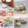 6 Pcs Round Stainless Steel Cookie Cutter Set (2, 3, 3.5,4, 5, 6 Inch),Large Stainless Steel Donut Cutter for cookies, cakes,Baking,Sandwiches, Durable and Easy to clean ﻿ ﻿ ﻿