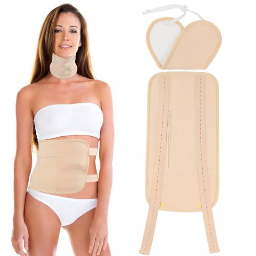 Organic Castor Oil Pack Wrap - Reusable Castor Oil Compress Wrap Kit with Adjustable Elastic Shoulder Straps - Organic Flannel Castor - Waterproof & Oil-Proof - Machine Washable