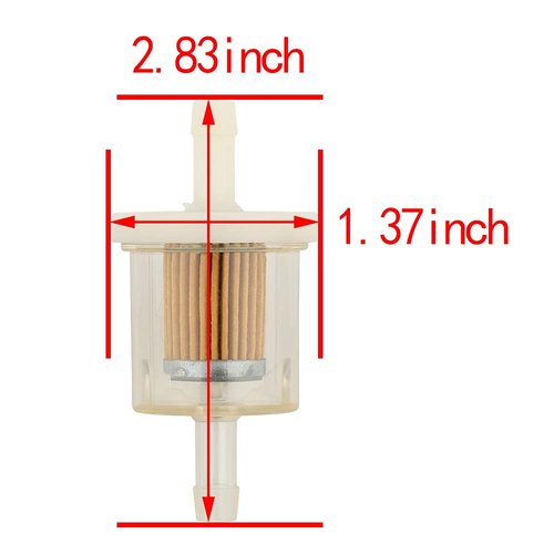 Milttor 691035 493629 Fuel Filter for Briggs & Stratton 49019-7001 7-07061 John Deere AM108356 Kohler 2505007S 2505021S Toro 71-5960 Replacement Parts （Pack of 5）