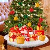Konsait Plush Christmas Tree Skirt - Round Snow White Xmas Tree Mat Base Cover for Holiday Home Decorations, 31Inch/78CM