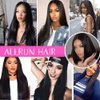 ALLRUN Straight Bundles Human Hair 14 16 18 18Inch Straight 4 Bundles 100% Unprocessed Brazilian Virgin Raw Hair Weave Straight Human Hair Bundles Human Hair Extensions Natural Black