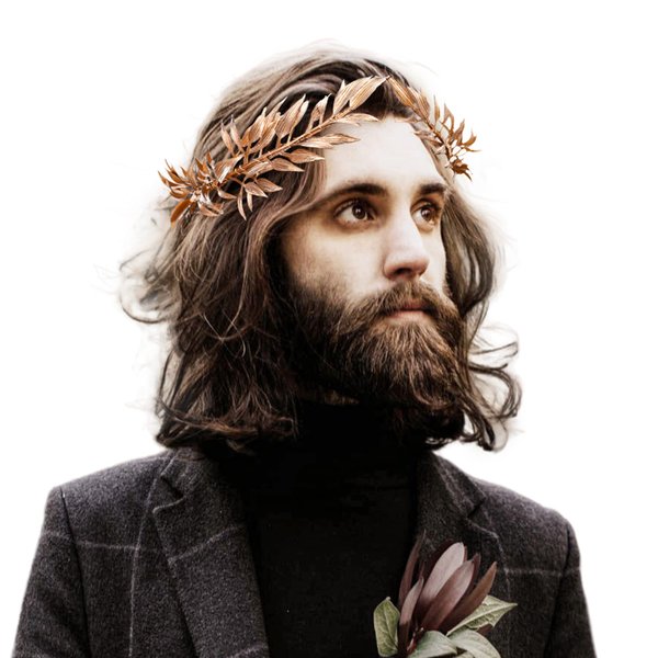 MOSTORY Handmade Gold Greek Leaf Crown God Elf Headband Royal King’s Headpiece Elven Tiara for for Adult Men’s Wedding Renaissance Halloween Cosplay