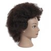 Romance Queen Mannequin Head Human Hair Curly For Black Women Training Head Cosmetology Doll Head for Hairdresser Girls Manikin Head Practice Styling Braiding with Stand