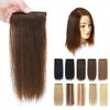 MY-LADY 2PCS Invisible Clip in Mini Hair Extensions for Short Hair Wiglets Hairpieces for Thinning Hair 6 Inch Medium Brown Short Extension Hair Clips Real Hair