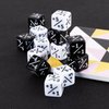 48 Pieces MTG Dice Counters Token Magic The Gathering Dice Set Creature Stats Buff Cube D6 Dice for MTG Card Card Games Accessory(Black, White)