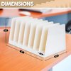 Desktop File Organizer, Mail Organizer, 7 Compartments Office File Sorter, for Easy access to your files, Invoices, Letters and more - 4.5" Height x 8.8" Width x 5.5" Depth - White, Eco-Friendly