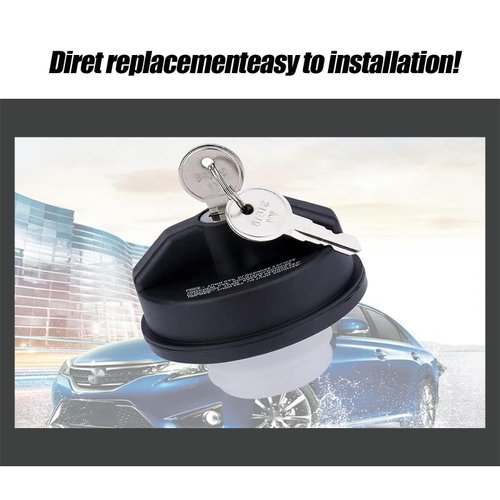 Crynod Pack-1 Car Fuel Tank Cap, ABS Plastic Locking Gas Cap, Sealing Cover, Fuel Tank Cap Replacement, Automotive Part, Compatible with Tundra Chevrolet 77300-47020 10504 (Black)