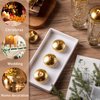 12 Pieces 1.65 Inch Floating Candles for Wedding Centerpiece, Small Unscented Floating Candles Round Tea Lights Candles Metallic Smooth Wax Floating Disc Candles for Dinner Home Decor (Gold)