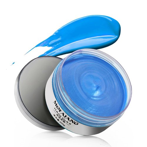 BrimFulite Temporary Hair Color Wax, Instantly Coloring Hair Paint Wax Non-Greasy Washable Blue Hair Wax for Women Men Strong Holding for All Day for Halloween Parties Cosplay Masquerade (Blue)