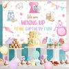 Baking Theme We Are Mixing up Some Birthday Fun Party Decoreations Happy Birthday Banner Cake Topper Baking Theme Cupcake Toppers Latex Balloons for Girls 1st 2nd 3rd Birthday Party Decor Supplies