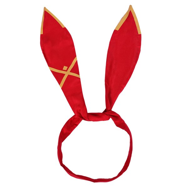 DAZCOS Amber Headband Red Bunny Ear Hairband for Women Cosplay Accessory for Halloween (red)