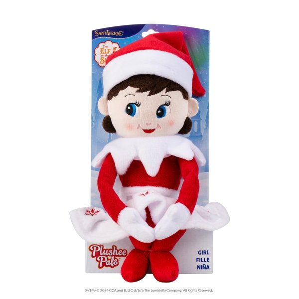 The Elf on the Shelf Plushee Pals - 17-inch The Elf on the Shelf Scout Elf Plush Toys - Huggable and Lovable Blue Eyed Girl Stuffed Elf Plush