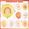 Faccito 63 Pcs Sun First Birthday Party Balloons Boho Rainbow Sunrise Latex Balloons First Trip Around the Sun Party Decorations Half Sun Sunshine Balloons for Birthday Baby Shower Decoration Supplies