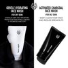 Black Wolf Men’s Charcoal Powder Face Wash - 5 Fl Oz, 2 Pack - Facial Cleanser Removes Unwanted Impurities from Your Skin & Soothes Irritation