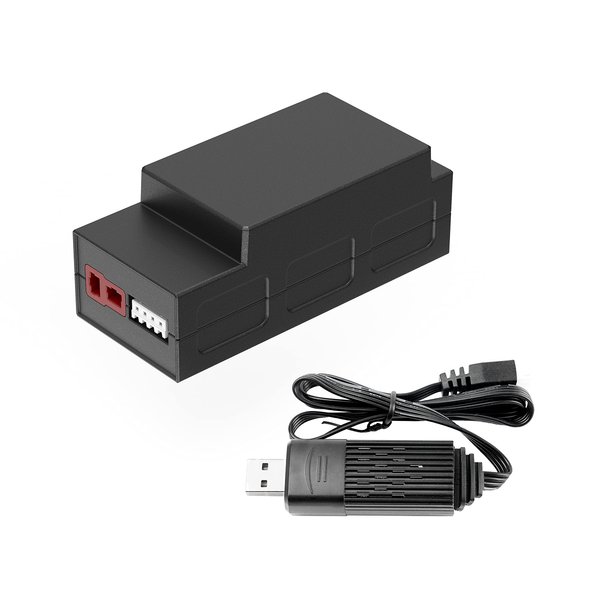 BEZGAR High-Capacity 2S Modular Battery (P2050+B850) for HP161 Hobby Grade 1:16 Scale RC Truck