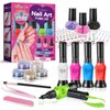 Shemira Nail Art Kit for Girls 7-12 Years Old, Nail Polish Kit for Teen Girls, Birthday Gift for Girls 7 8 9 10 11 12 Years Old,Easter Gift for Girls, Easter Basket Stuffers for Teen Girls