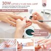 SAVILAND Intellisense Nail Lamp-30W Gel X Lamp Mini Cordless Nail Lamp for Gel Nail Polish, Rechargeable LED Flash Cure Lamp Gel Nails Quick Drying Goosenecks U V Lamp for Nail Salon Home DIY Manicure