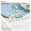Earent Bride Wedding Turquoise Hair Pins Leaf Hair Accessories Crystal Headpieces Bridal Hair Pieces for Women and Girls(Pack of 2)